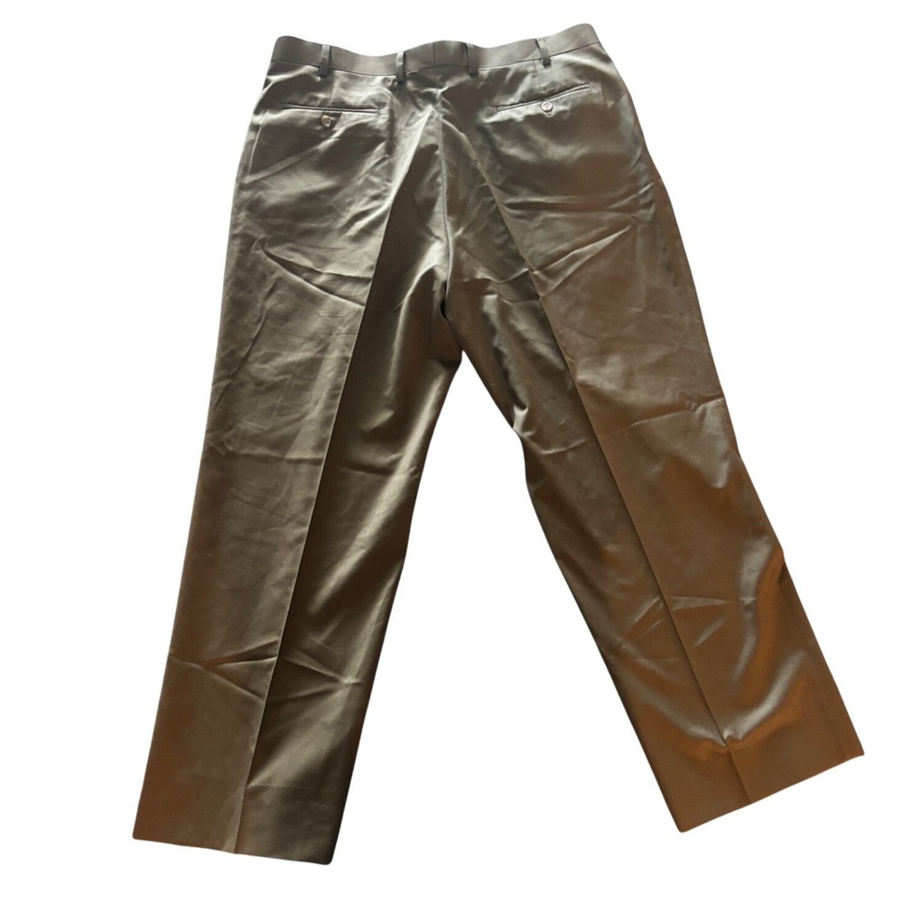 Lauren Ralph Lauren Mens Wool Cashmere Pleated Pants Olive Green Brown 38X31
